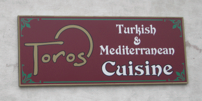 Toros Restaurant's sign