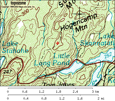 Topographic map of Harriman State Park, Black Rock Mountain, Bald Rocks (Topozone.com)