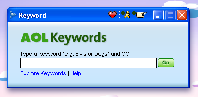 AOL Keyword dialog screenshot