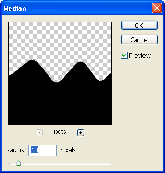 Apply median filter